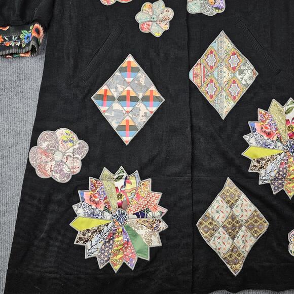 Johnny Was Coat Womens Large Glinda Boho Patchwork Applique Embroidered Duster - Picture 2 of 7